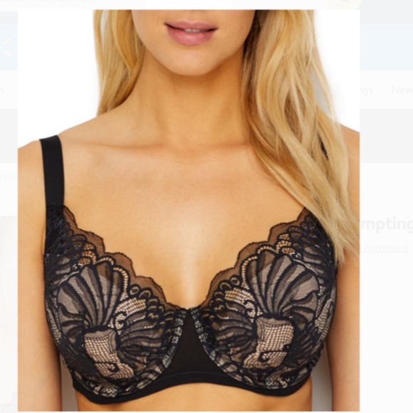 Paramour Other - NWT Paramour Tempting Plush Contour Black Lace Bra